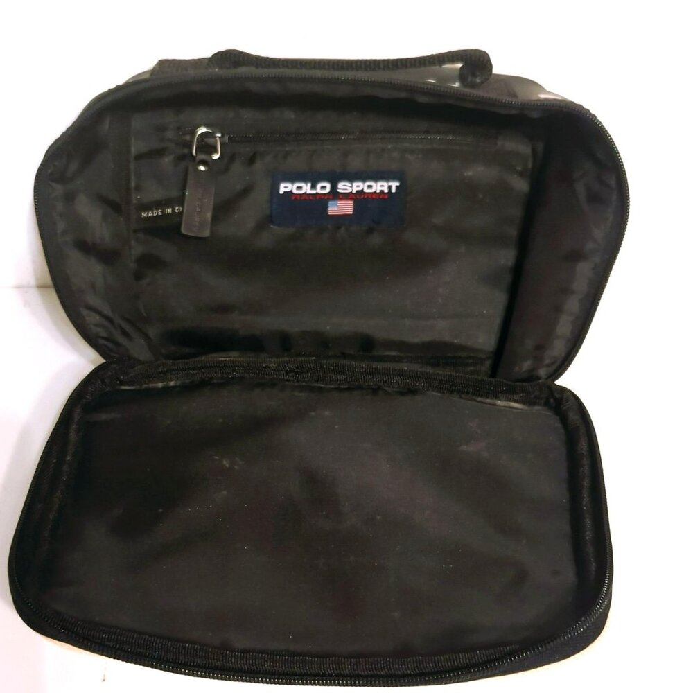 Polo Sport Ralph Lauren Beige Canvas Fragrance Toiletry Bag Travel Case - Picture 5 of 6